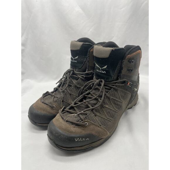 Salewa Men's Mountain Trainer Lite Mid GTX Hiking Shoe, Black, US 10.5 - Picture 1 of 10